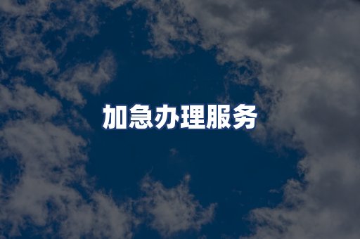 加急办理服务
